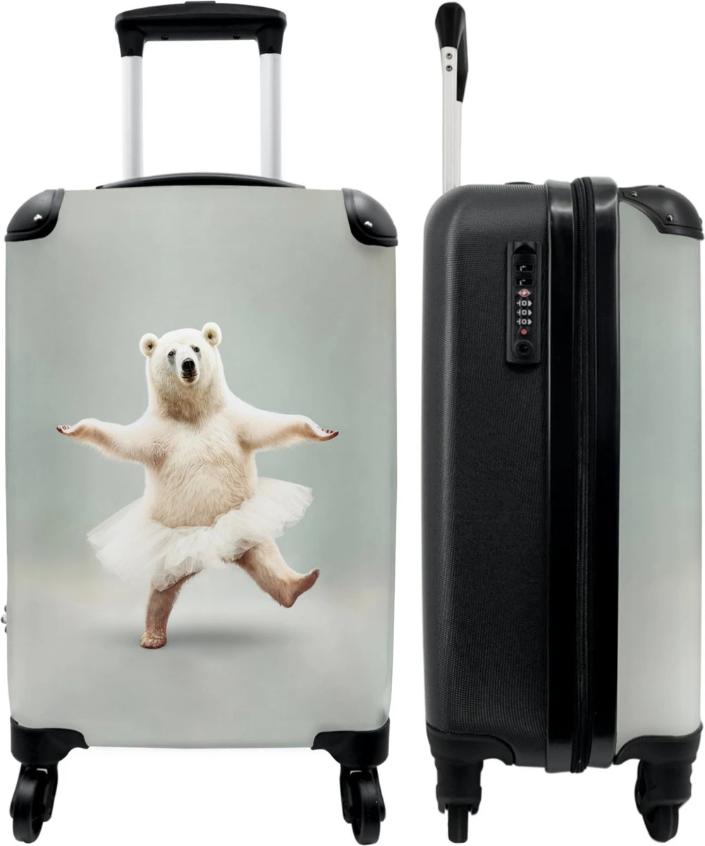 NoBoringSuitcases.com® Koffer - IJsbeer - Rok - Wit - Portret - Dieren - Trolley Op Wieltjes - Reiskoffer - Past Binnen 55x40x20 Cm En 55x35x25 Cm - Fotokoffer 3 NoBoringSuitcases.com® Koffer - IJsbeer - Rok - Wit - Portret - Dieren - Trolley Op Wieltjes - Reiskoffer - Past Binnen 55x40x20 Cm En 55x35x25 Cm - Fotokoffer