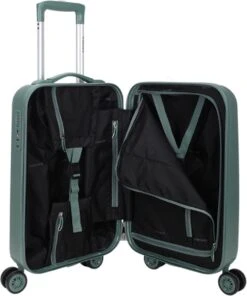 Decent Handbagage Koffer / Trolley / Reiskoffer - 55 Cm - 38 Liter - ABS - Tranporto - Groen -Bagage Kortingen Winkel 1003x1200