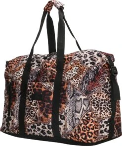 Enrico Benetti Safari Weekend Tas Ruime Sporttas Reistas Dierenprint Bruin -Bagage Kortingen Winkel 1009x1200 5