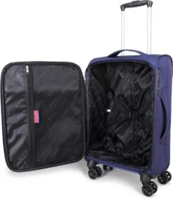 Decent D-Upright Handbagage Koffer - 55 Cm - TSA Slot - Donkerblauw -Bagage Kortingen Winkel 1046x1200