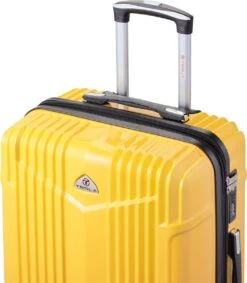 Tesla PC - Reiskoffer - 65 Cm - 4 Wielen - Geel -Bagage Kortingen Winkel 1047x1200 4