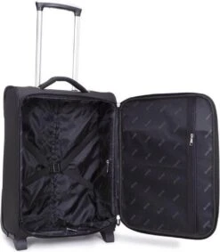 Decent Handbagage Koffer / Trolley / Reiskoffer - 50 Cm - 35 Liter - Polyester - Super-Light - Zwart -Bagage Kortingen Winkel 1049x1200 1