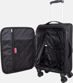 Decent D-Upright Handbagage Koffer - 55 Cm - TSA Slot - Zwart -Bagage Kortingen Winkel 1058x1200