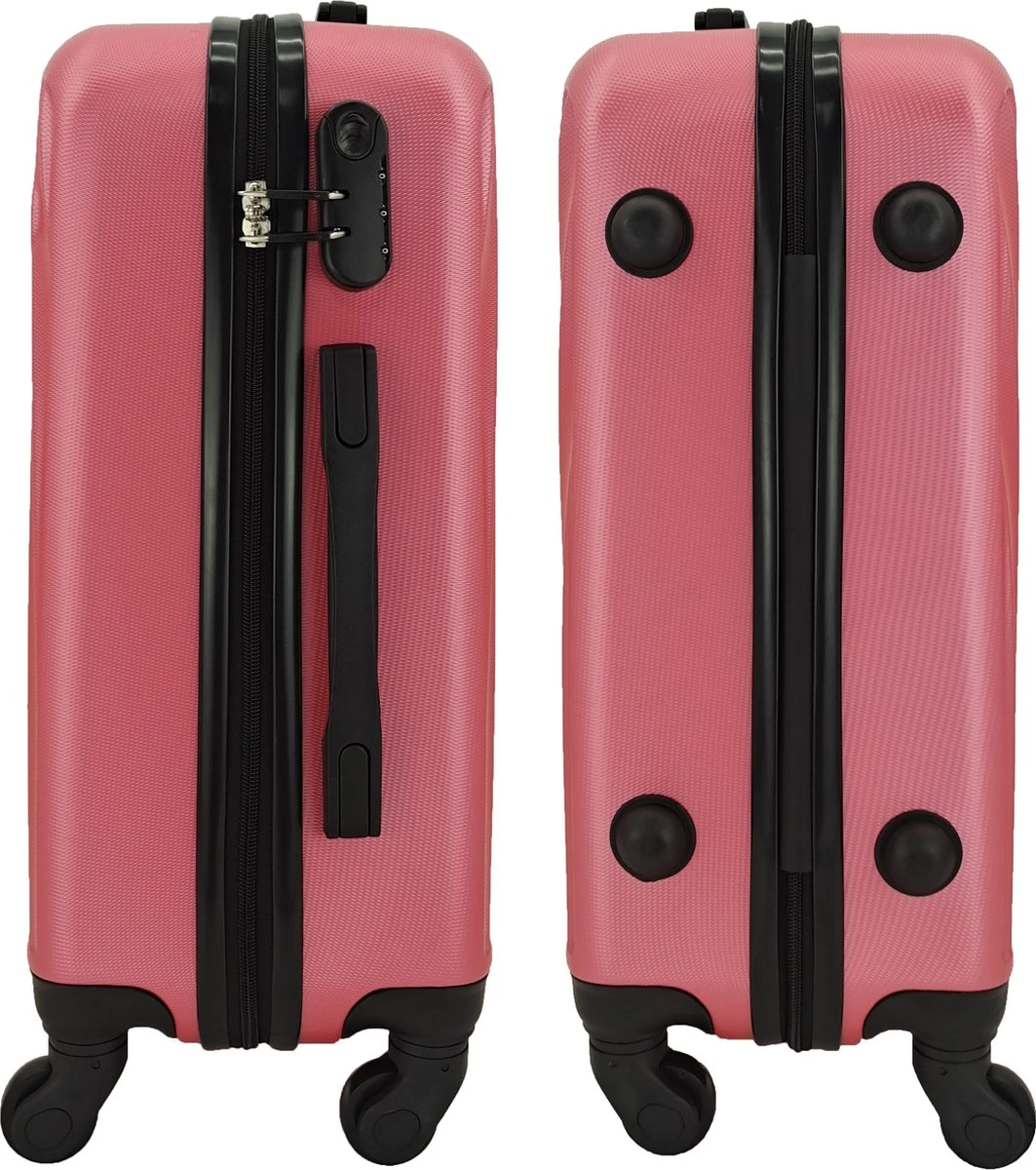 SB Travelbags Bagage Koffer 75cm 4 Wielen Trolley - Roze 6 SB Travelbags Bagage Koffer 75cm 4 Wielen Trolley - Roze - Afbeelding 4