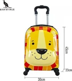 San Vitale® - Lichtgewicht Reis Koffer - Trolley - Handbagage - Leeuw - Geel -Bagage Kortingen Winkel 1065x1200 5