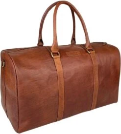 Fana Bags Leren Weekendtas Cognac - Leren Reistas - Grote Reistas Leder - Cadeau Mannen - Reistas/Weekendtas/Sporttas Echt Leer - Duffel Bag -Bagage Kortingen Winkel 1078x1200 3