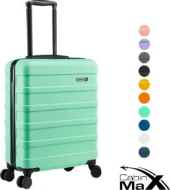 CabinMax Koffer - Handbagage 40L - Harde Reiskoffer - 55x40x20cm - Mint Groen