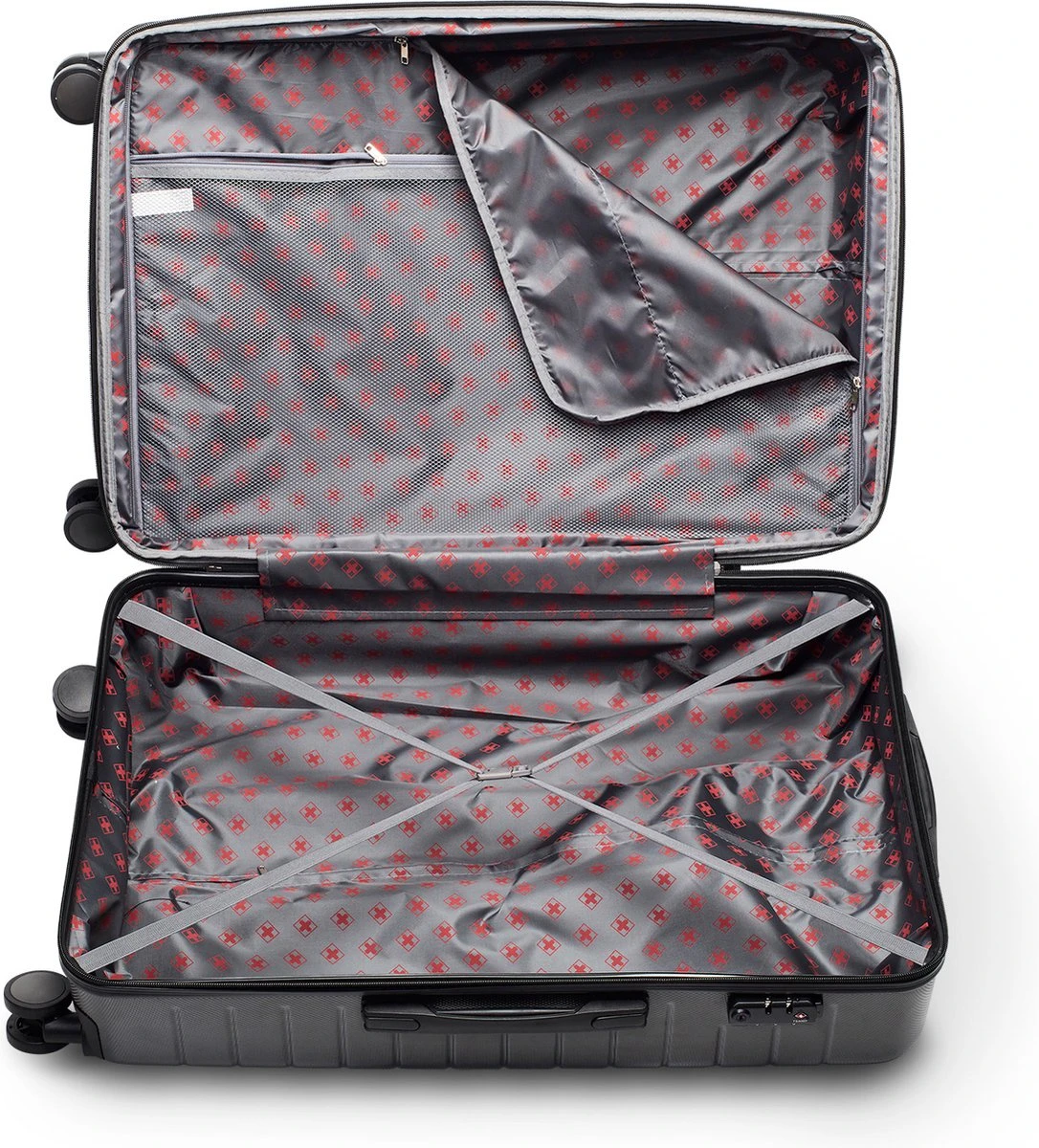 Swiss Alpine 2.0 - Reiskoffer- 77 Cm - 4 Wielen - Grijs 5 Swiss Alpine 2.0 - Reiskoffer- 77 Cm - 4 Wielen - Grijs - Afbeelding 3