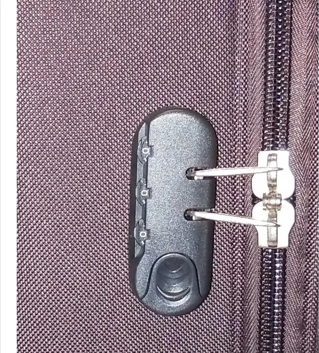 Stoffen Handbagage Koffer 51cm 4 Wielen Trolley - Bruin 10 Stoffen Handbagage Koffer 51cm 4 Wielen Trolley - Bruin - Afbeelding 8