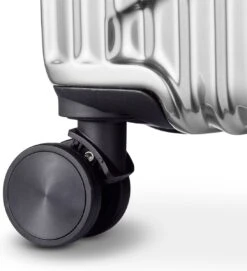 Tesla PC - Handbagage Koffer - 55x35x20 Cm - 4 Wielen - Zilver -Bagage Kortingen Winkel 1095x1200