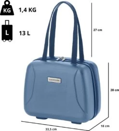 CarryOn Skyhopper Handbagage En Beautycase - 55cm TSA Trolley En Make-up Koffer - Blauw 17 CarryOn Skyhopper Handbagage En Beautycase - 55cm TSA Trolley En Make-up Koffer - Blauw -Bagage Kortingen Winkel 1095x1200 7