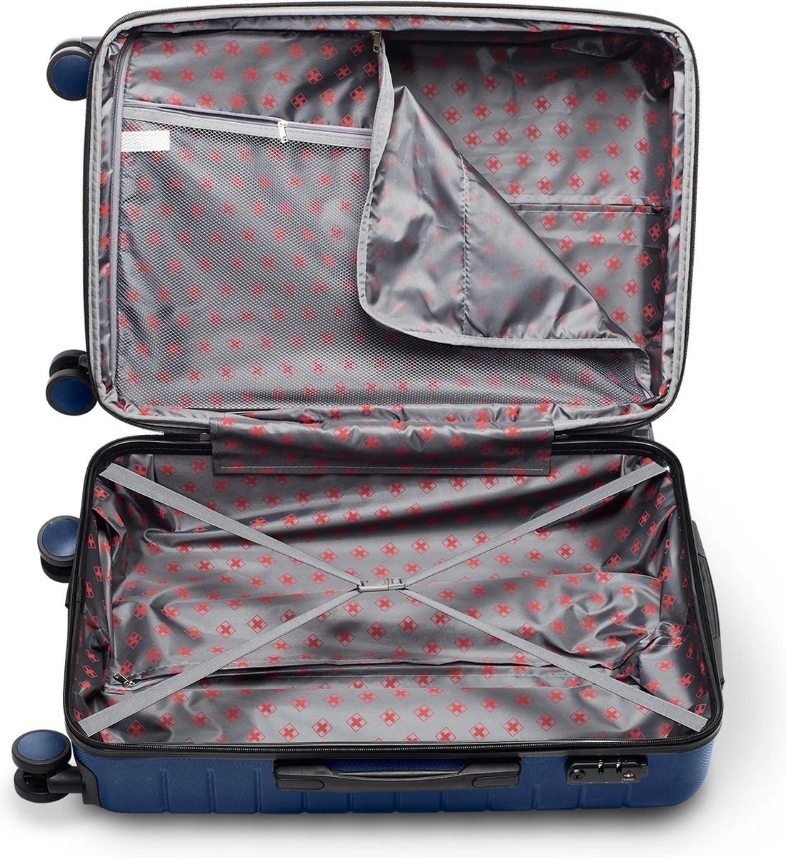 Swiss Alpine 2.0 - Reiskoffer - 67 Cm - 4 Wielen - Blauw 6 Swiss Alpine 2.0 - Reiskoffer - 67 Cm - 4 Wielen - Blauw - Afbeelding 4