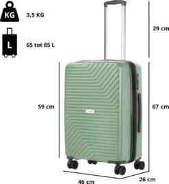 CarryOn Transport TSA Reiskoffer - Trolley 67cm Met Expander - OKOBAN - Dubbele Wielen - Olijf 16 CarryOn Transport TSA Reiskoffer - Trolley 67cm Met Expander - OKOBAN - Dubbele Wielen - Olijf -Bagage Kortingen Winkel 1104x1200 1
