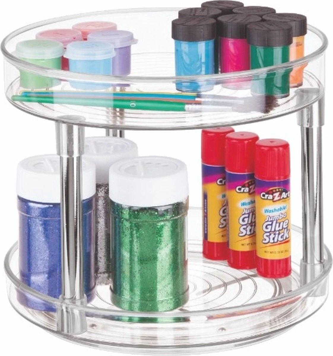 Lazy Susan Draaiplateau Met Verdieping, 23 X 23 X 24, Kunststof, Transparant - IDesign | Linus 5 Lazy Susan Draaiplateau Met Verdieping, 23 X 23 X 24, Kunststof, Transparant - IDesign | Linus - Afbeelding 3