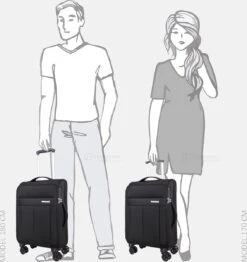 Decent D-Upright Handbagage Koffer - 55 Cm - TSA Slot - Zwart -Bagage Kortingen Winkel 1132x1200 2