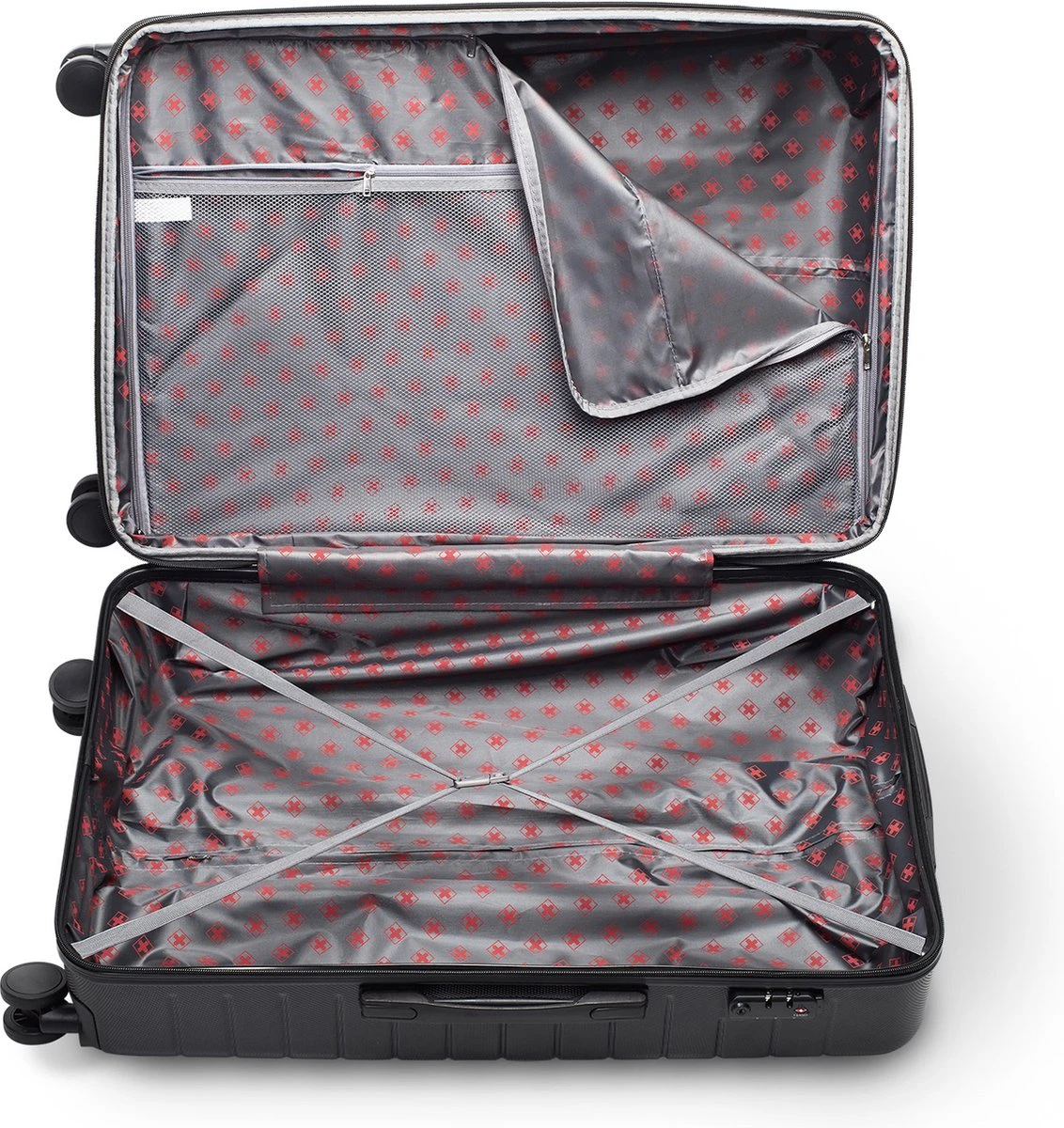 Swiss Alpine 2.0 - Reiskoffer- 77 Cm - 4 Wielen - Zwart 5 Swiss Alpine 2.0 - Reiskoffer- 77 Cm - 4 Wielen - Zwart - Afbeelding 3