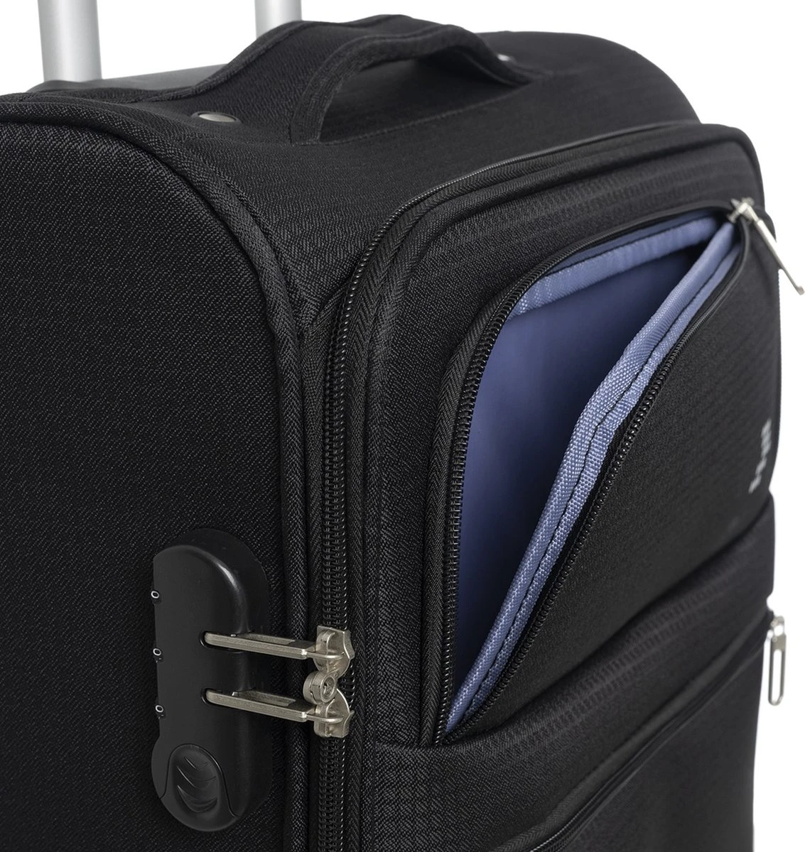 Travelbags Handbagage Zachte Koffer / Trolley / Reiskoffer - The Base - 55 Cm - Zwart 4 Travelbags Handbagage Zachte Koffer / Trolley / Reiskoffer - The Base - 55 Cm - Zwart - Afbeelding 2