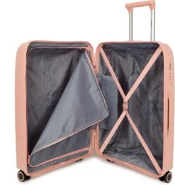 Decent EXPLORER PP Trolley 77 Cm - 106 Liter - TSA Slot - Pink -Bagage Kortingen Winkel 1139x1200 1