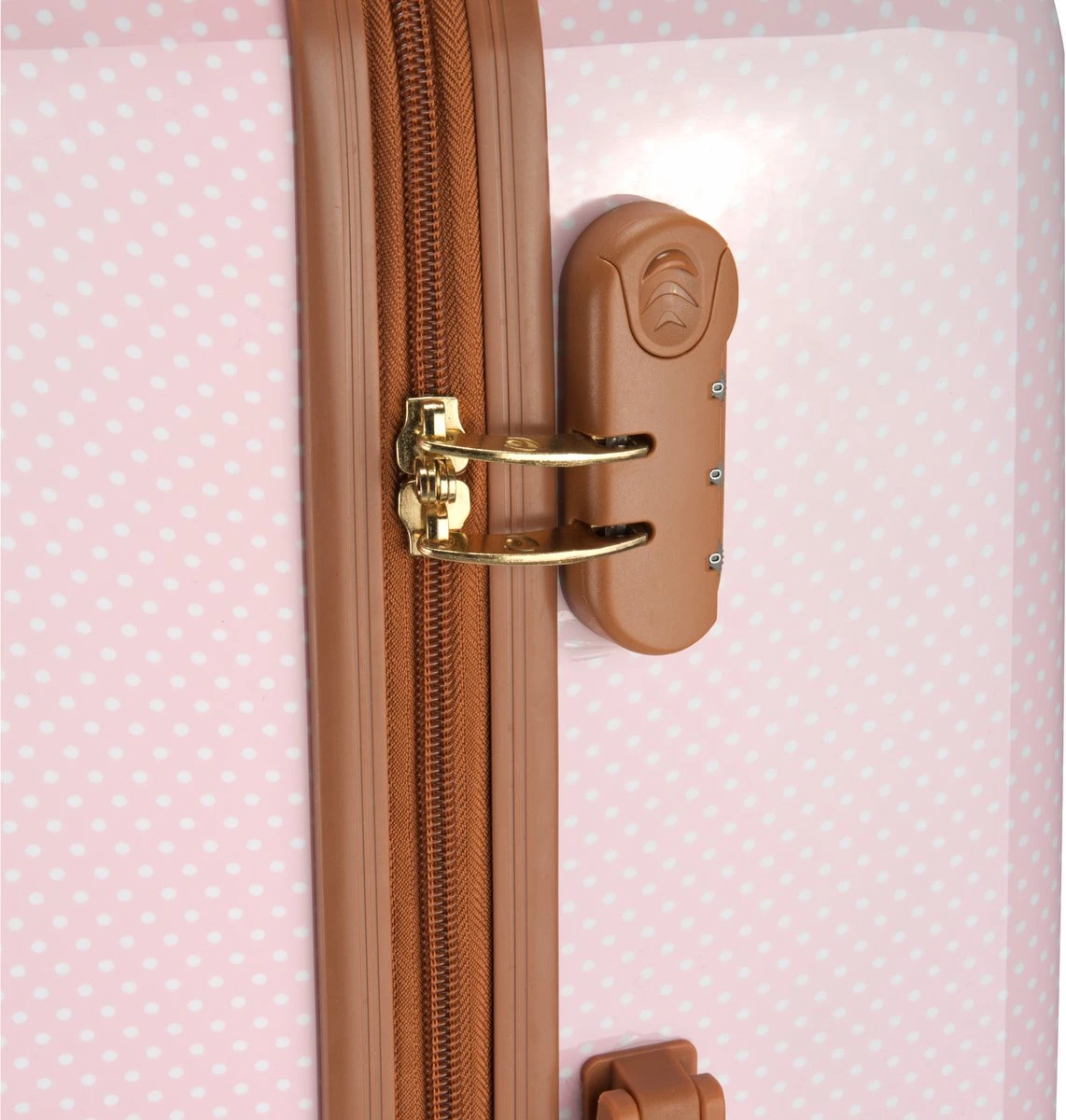 Princess Traveller Trendy Dots - Reiskoffer- Roze - L - 76cm 6 Princess Traveller Trendy Dots - Reiskoffer- Roze - L - 76cm - Afbeelding 4