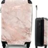 MuchoWow® Koffer - Marmer - Roze - Luxe - Marmerlook - Glitter - Design - Past Binnen 55x40x20 Cm En 55x35x25 Cm - Handbagage - Trolley - Fotokoffer - Cabin Size - Print -Bagage Kortingen Winkel 1145x1200 1
