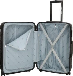 Enrico Benetti Koffer / Trolley / Reiskoffer - 65 X 41 X 25 Cm - 66 Liter - ABS - Maat M - Louisville - Zwart -Bagage Kortingen Winkel 1154x1200 1