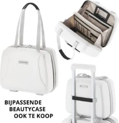 CarryOn Skyhopper Reiskoffer - 78cm TSA Trolley Met OKOBAN - Dubbele Wielen - Wit -Bagage Kortingen Winkel 1163x1200 3