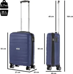 TravelZ Big Bars Handbagagekoffer 55cm Met TSA-slot - Ultrasterk - Blauw 15 TravelZ Big Bars Handbagagekoffer 55cm Met TSA-slot - Ultrasterk - Blauw -Bagage Kortingen Winkel 1176x1200