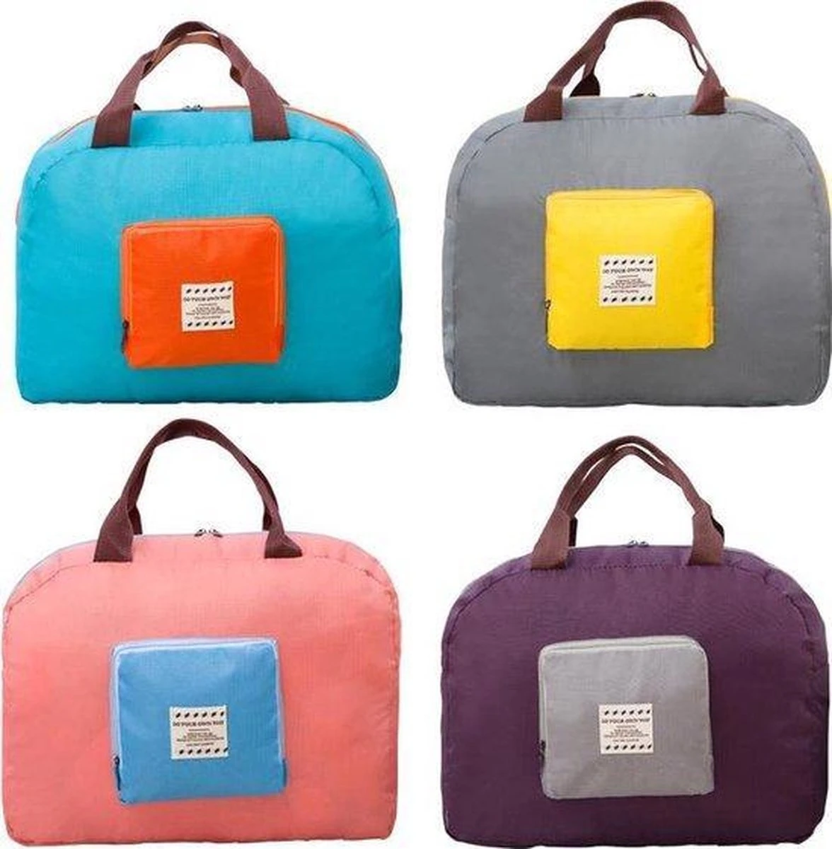 Opvouwbare Draagbare Reistas - Handtas - Schoudertas - Weekendtas - Dames - Heren - Duffle Bag - Roze 5 Opvouwbare Draagbare Reistas - Handtas - Schoudertas - Weekendtas - Dames - Heren - Duffle Bag - Roze - Afbeelding 3