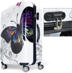 Monzana Hardcase Koffer Vlinder XL - Polycarbonaat 89L 75x49x29cm -Bagage Kortingen Winkel 1178x1200 1