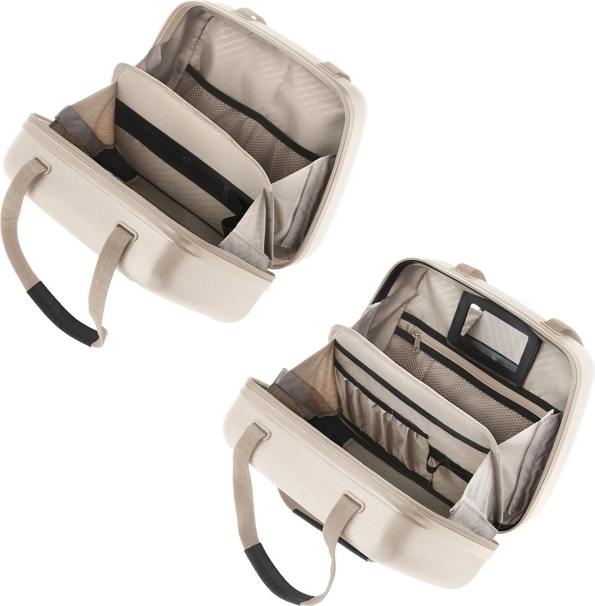 CarryOn Skyhopper Handbagage En Beautycase - 55cm TSA Trolley En Make-up Koffer - Champagne 4 CarryOn Skyhopper Handbagage En Beautycase - 55cm TSA Trolley En Make-up Koffer - Champagne - Afbeelding 2