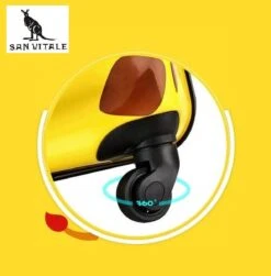 San Vitale® - Lichtgewicht Reis Koffer - Trolley - Handbagage - Leeuw - Geel -Bagage Kortingen Winkel 1183x1200 2