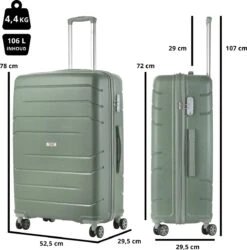 TravelZ Big Bars Reiskoffer 78 Cm Met Dubbele Wielen - Trolley Koffer Met TSA-slot - Olijf 15 TravelZ Big Bars Reiskoffer 78 Cm Met Dubbele Wielen - Trolley Koffer Met TSA-slot - Olijf -Bagage Kortingen Winkel 1187x1200 5
