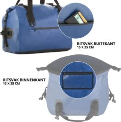 Dutch Mountains Reistas 40ltr – Waterdichte Duffelbag – Sporttas – Travelbag - Roll-top Sluiting – Blauw 15 Dutch Mountains Reistas 40ltr – Waterdichte Duffelbag – Sporttas – Travelbag - Roll-top Sluiting – Blauw -Bagage Kortingen Winkel 1192x1200 9