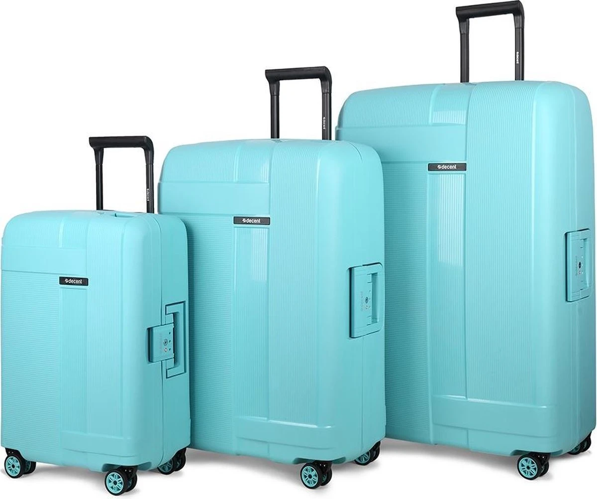 Decent Transit Large Koffer - 82 Cm - Lichtblauw 13 Decent Transit Large Koffer - 82 Cm - Lichtblauw - Afbeelding 11