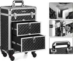 Cosmetic Case Trolley - Professionele Make-up Case - Kapperskoffer Met 4 Uitneembare Wielen -Bagage Kortingen Winkel 1200x1003 1