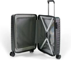 ©TROLLEYZ - Amsterdam No.9 - Trolley - 55cm Met TSA Slot - Dubbele Wielen - 360° Spinners - 100% ABS - Handbagage Koffer In Night Black -Bagage Kortingen Winkel 1200x1026