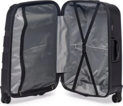 ©TROLLEYZ - Paris No.5 - Reiskoffer - 78cm Met TSA Slot - Dubbele Wielen - 360° Spinners - 100% Polypropyleen - Reiskoffer In Piano Black -Bagage Kortingen Winkel 1200x1028