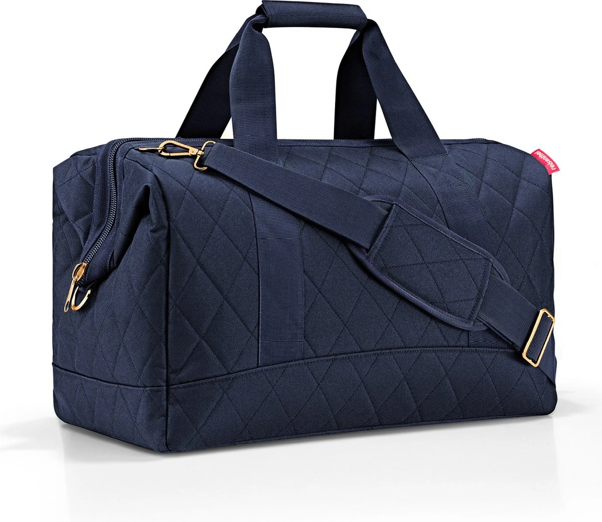 Reisenthel Allrounder L Reistas Sporttas - 30L - Rhombus Midnight Gold Blauw 4 Reisenthel Allrounder L Reistas Sporttas - 30L - Rhombus Midnight Gold Blauw - Afbeelding 2