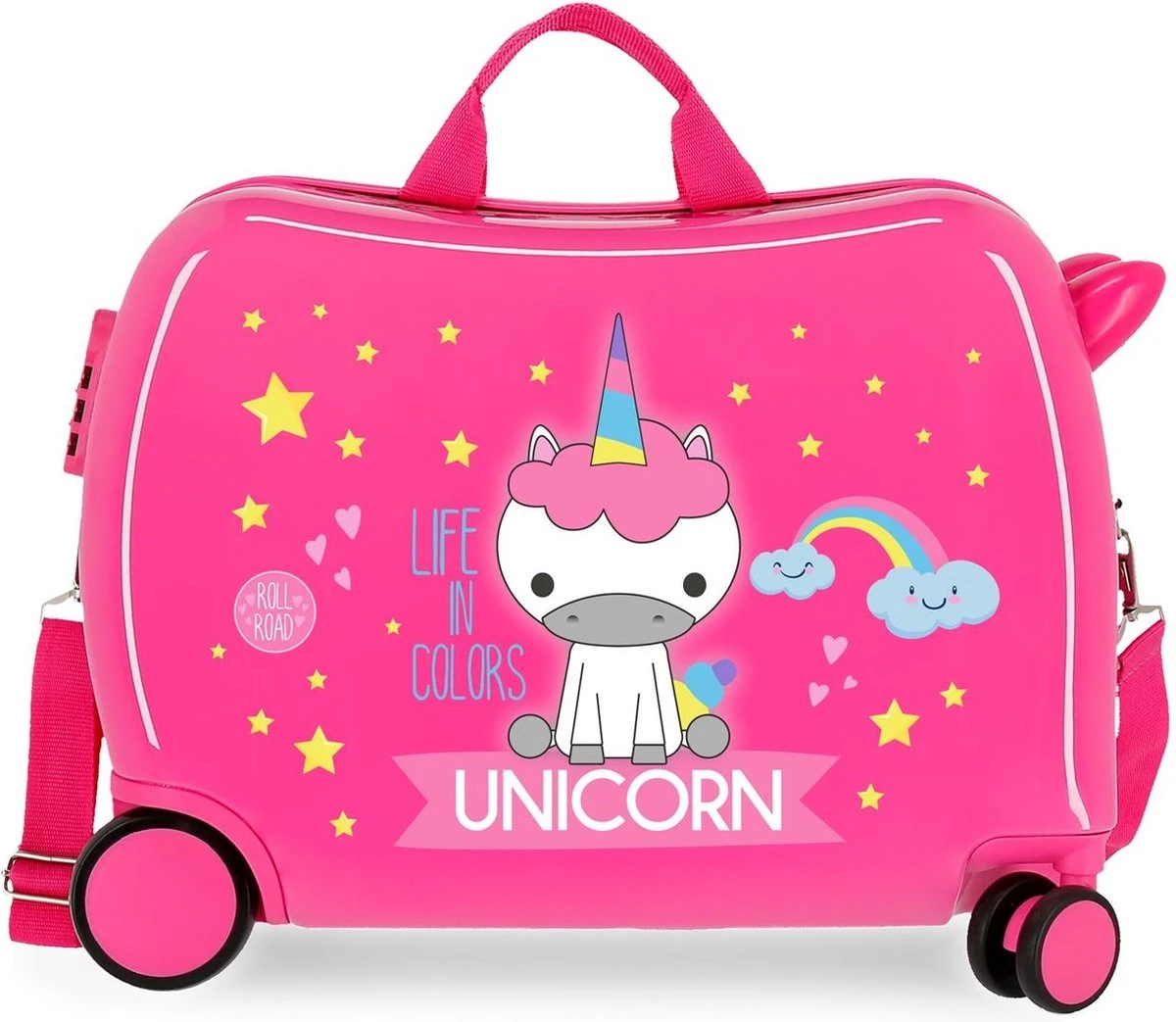 Roll Road Koffer Unicorn 34 Liter 50 Cm Abs Roze 3 Roll Road Koffer Unicorn 34 Liter 50 Cm Abs Roze