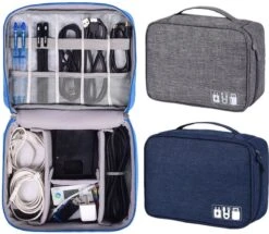 Travelorganizer Electronica Grijs - Reis Organiser Oplader - Opberger Vakantie / Travel - Reisorganizer -Bagage Kortingen Winkel 1200x1045 1