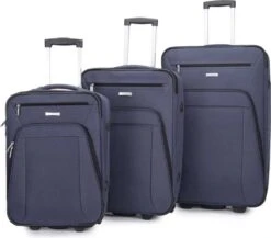 Decent Basic-Line Medium Trolley 63 Cm - Donkerblauw -Bagage Kortingen Winkel 1200x1054 4