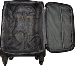 SB Travelbags Bagage Stoffen Koffer 75cm 4 Wielen Trolley - Zwart -Bagage Kortingen Winkel 1200x1069 4