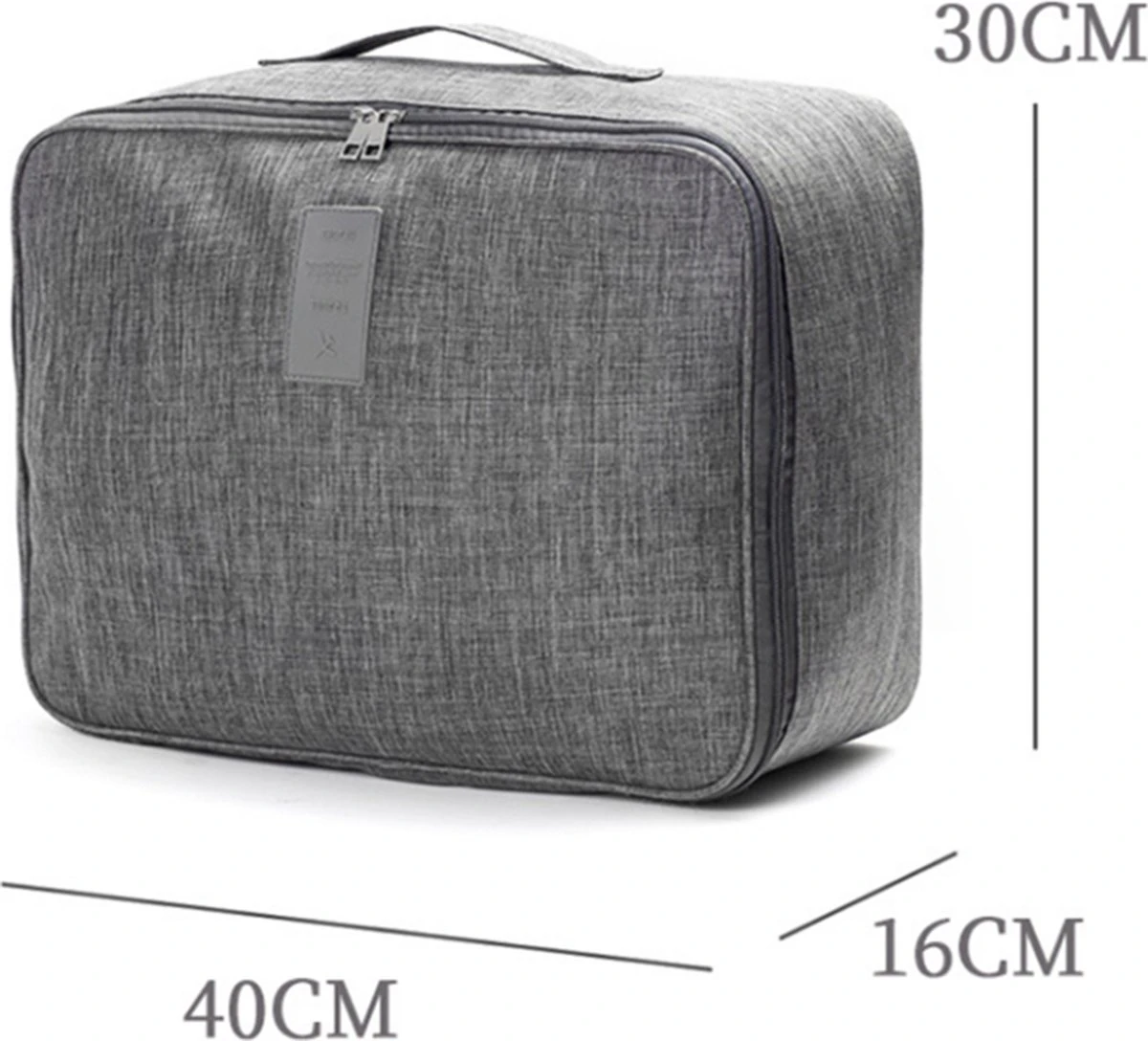 Merkloos TDR-Organiser Opbergtas-reistas Handbagage -Luxe Organizer Voor Kleren En Toiletartikelen -Grijs 5 Merkloos TDR-Organiser Opbergtas-reistas Handbagage -Luxe Organizer Voor Kleren En Toiletartikelen -Grijs - Afbeelding 3