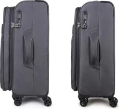 Decent D-Upright Large Koffer - 76 Cm Expandable - TSA Slot - Grijs -Bagage Kortingen Winkel 1200x1093 2