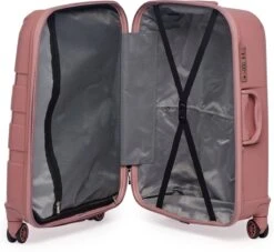 ©TROLLEYZ - Paris No.5 - Reiskoffer - 69cm Met TSA Slot - Dubbele Wielen - 360° Spinners - 100% Polypropyleen - Reiskoffer In Rose Blush -Bagage Kortingen Winkel 1200x1103 3