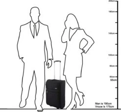 Line Brick Cabin Trolley 2 Wheel 55 Black -Bagage Kortingen Winkel 1200x1114 4