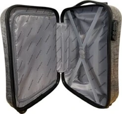 Leonardo Handbagage Koffer - 51x31x20 - Alle Vliegmaatschappijen - Hardcase - Cijferslot - Reiskoffer - Lichtgewicht Koffer - Grey -Bagage Kortingen Winkel 1200x1120 5