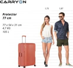 CarryOn Protector Luxe Grote Reiskoffer - Trolley 77cm Met TSA-klikslot - Ultrasterk - Terra 15 CarryOn Protector Luxe Grote Reiskoffer - Trolley 77cm Met TSA-klikslot - Ultrasterk - Terra -Bagage Kortingen Winkel 1200x1120 6