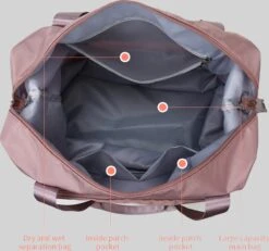 Merkloos Opvouwbare Handbagage Reistas – Opvouwbaar Tot 28 X 18 Cm – Wijnrood -Bagage Kortingen Winkel 1200x1123 12