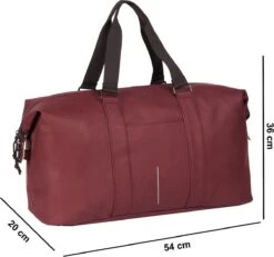 New Rebels® Mart Weekender - Weekendtas - Reistas - Waterafstotend - Polyurethaan- Burgundy -Bagage Kortingen Winkel 1200x1124 5